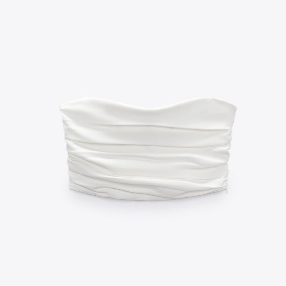 Zara Ruched Strapless Top